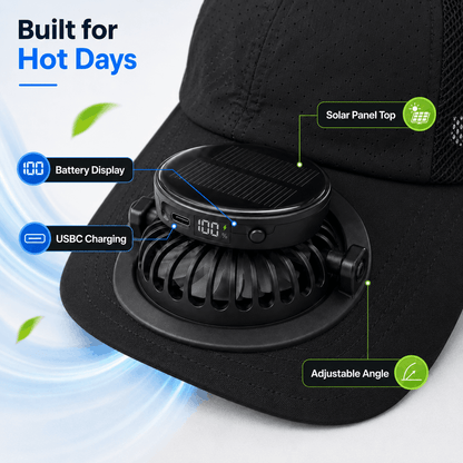 Original CoolBrim Solar Assisted Fan Cap™