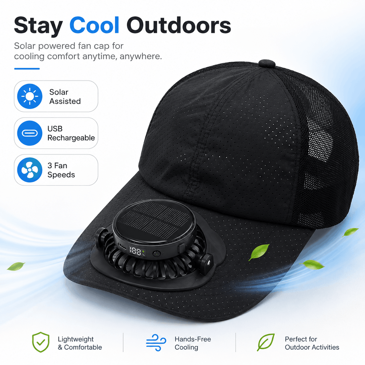 CoolBrim Solar Fan Cap™