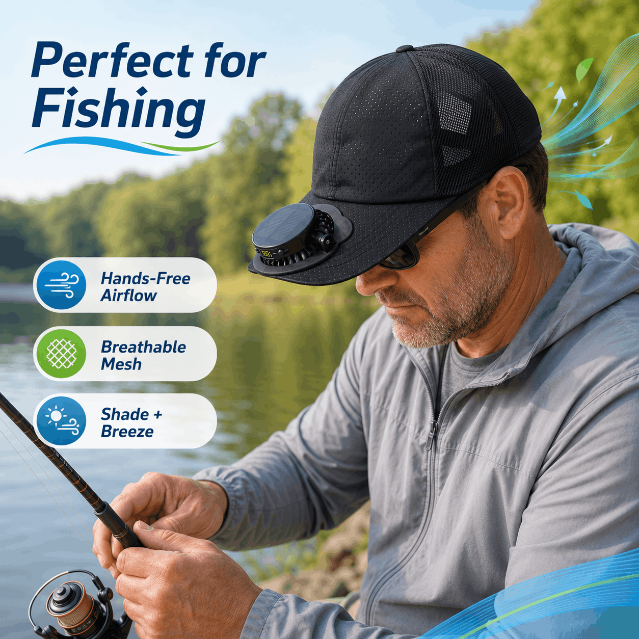 CoolBrim Solar Fan Cap™