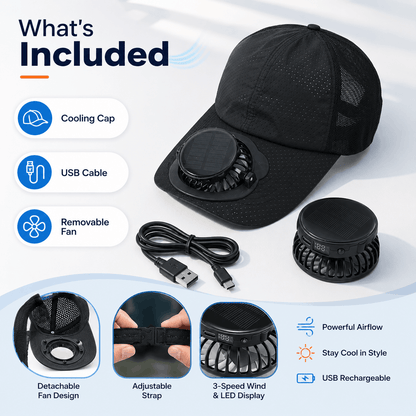 CoolBrim Solar Fan Cap™